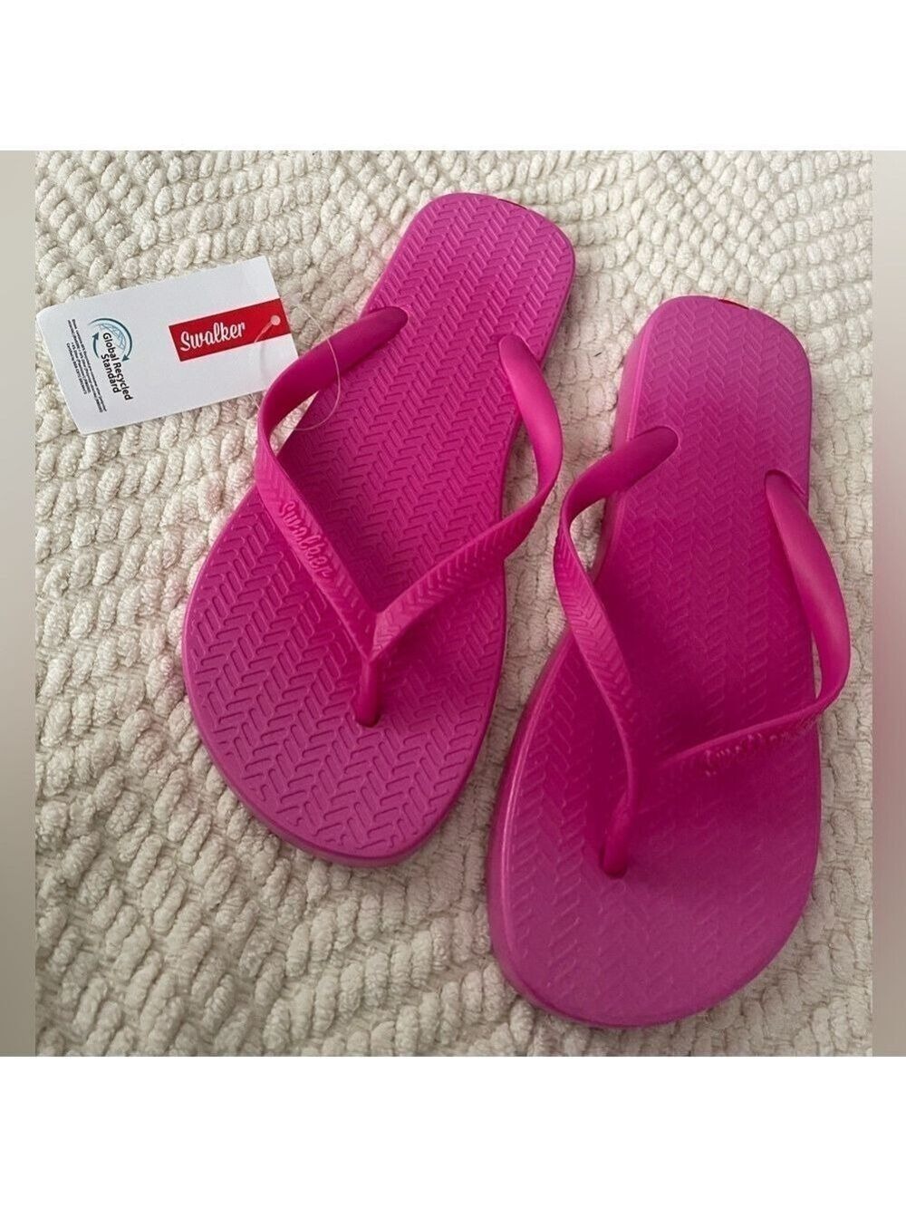 Swalker Pink Flip Flops Size 39